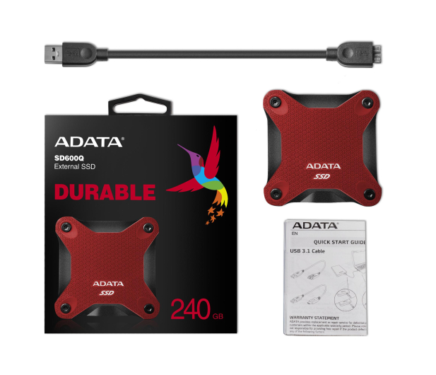 ADATA SD600Q 480GB USB 3.2 Gen. 1 Czerwony - 502622 - zdjęcie 8